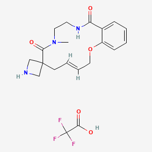 (4E)-9-Methylspiro[2-oxa-9,12-diazabicyclo[12.4.0]octadeca-1(18),4,14,16-tetraene-7,3'-azetidine]-8,13-dione;2,2,2-trifluoroacetic acid