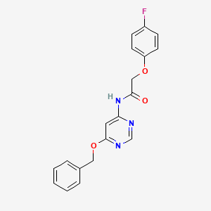 N-(6-(benzyloxy)pyrimidin-4-yl)-2-(4-fluorophenoxy)acetamide