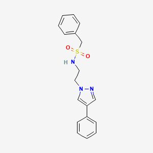 1-phenyl-N-(2-(4-phenyl-1H-pyrazol-1-yl)ethyl)methanesulfonamide