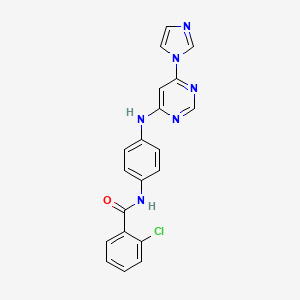 N-(4-((6-(1H-imidazol-1-yl)pyrimidin-4-yl)amino)phenyl)-2-chlorobenzamide