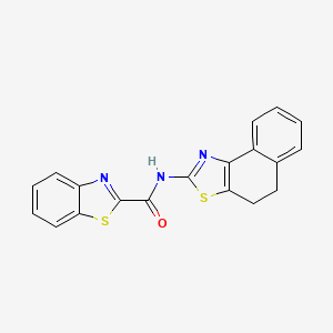 molecular formula C19H13N3OS2 B2570094 N-(4,5-dihydronaphtho[1,2-d]thiazol-2-yl)benzo[d]thiazole-2-carboxamide CAS No. 392236-45-2