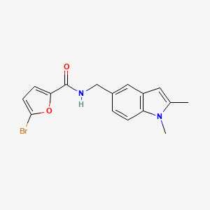 molecular formula C16H15BrN2O2 B2570095 5-bromo-N-[(1,2-dimethyl-5-indolyl)methyl]-2-furancarboxamide CAS No. 852137-85-0