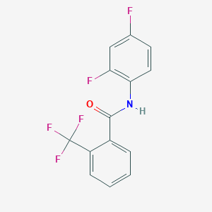 molecular formula C14H8F5NO B257010 N-(2,4-difluorophenyl)-2-(trifluoromethyl)benzamide 