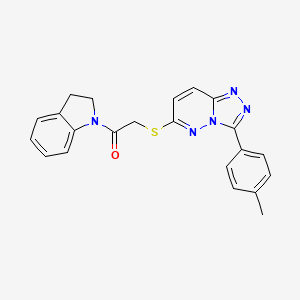 1-(Indolin-1-yl)-2-((3-(p-tolyl)-[1,2,4]triazolo[4,3-b]pyridazin-6-yl)thio)ethanone
