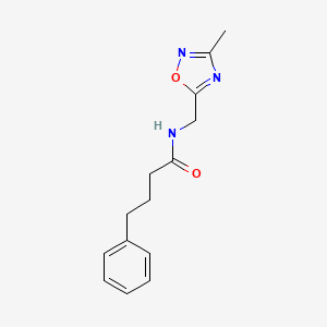 N-((3-methyl-1,2,4-oxadiazol-5-yl)methyl)-4-phenylbutanamide