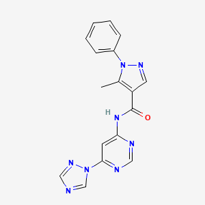 N-(6-(1H-1,2,4-triazol-1-yl)pyrimidin-4-yl)-5-methyl-1-phenyl-1H-pyrazole-4-carboxamide
