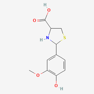 2-(4-Hydroxy-3-methoxyphenyl)-1,3-thiazolidine-4-carboxylic acid