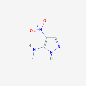 molecular formula C4H6N4O2 B2570133 N-methyl-4-nitro-1H-pyrazol-5-amine CAS No. 321533-59-9