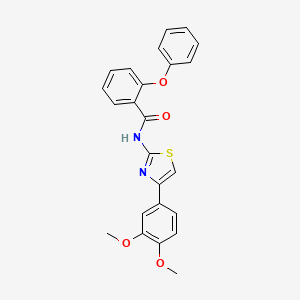 molecular formula C24H20N2O4S B2570141 N-[4-(3,4-dimethoxyphenyl)-1,3-thiazol-2-yl]-2-phenoxybenzamide CAS No. 361160-23-8