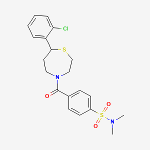 4-(7-(2-chlorophenyl)-1,4-thiazepane-4-carbonyl)-N,N-dimethylbenzenesulfonamide