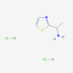 molecular formula C5H10Cl2N2S B2570143 1-(Thiazol-2-yl)ethanamine dihydrochloride CAS No. 432047-36-4; 92932-33-7