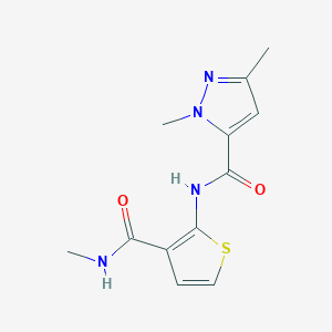 1,3-dimethyl-N-(3-(methylcarbamoyl)thiophen-2-yl)-1H-pyrazole-5-carboxamide