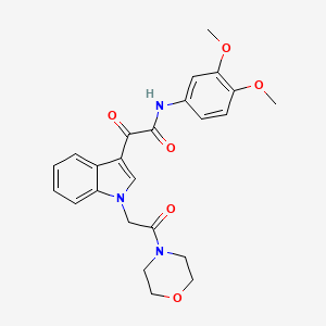 N-(3,4-dimethoxyphenyl)-2-(1-(2-morpholino-2-oxoethyl)-1H-indol-3-yl)-2-oxoacetamide
