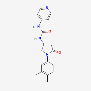 1-(1-(3,4-Dimethylphenyl)-5-oxopyrrolidin-3-yl)-3-(pyridin-4-yl)urea