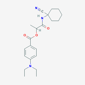 1-[(1-Cyanocyclohexyl)carbamoyl]ethyl 4-(diethylamino)benzoate