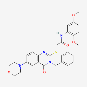2-(3-benzyl-6-morpholin-4-yl-4-oxoquinazolin-2-yl)sulfanyl-N-(2,5-dimethoxyphenyl)acetamide
