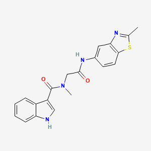 N-methyl-N-(2-((2-methylbenzo[d]thiazol-5-yl)amino)-2-oxoethyl)-1H-indole-3-carboxamide