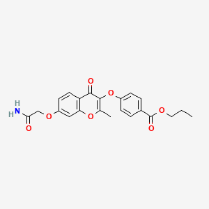 propyl 4-{[7-(2-amino-2-oxoethoxy)-2-methyl-4-oxo-4H-chromen-3-yl]oxy}benzoate