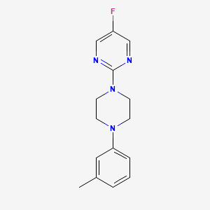 molecular formula C15H17FN4 B2570175 5-Fluoro-2-[4-(3-methylphenyl)piperazin-1-yl]pyrimidine CAS No. 2327246-66-0