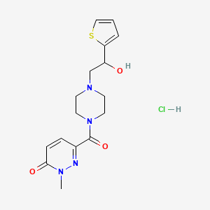 6-[4-(2-Hydroxy-2-thiophen-2-ylethyl)piperazine-1-carbonyl]-2-methylpyridazin-3-one;hydrochloride