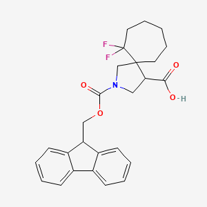 2-(9H-Fluoren-9-ylmethoxycarbonyl)-6,6-difluoro-2-azaspiro[4.6]undecane-4-carboxylic acid