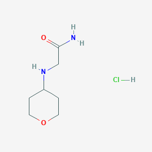 molecular formula C7H15ClN2O2 B2570180 2-[(Oxan-4-yl)amino]acetamide hydrochloride CAS No. 2089277-78-9