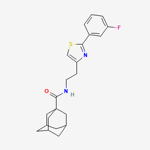 N-{2-[2-(3-fluorophenyl)-1,3-thiazol-4-yl]ethyl}adamantane-1-carboxamide