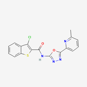 3-chloro-N-(5-(6-methylpyridin-2-yl)-1,3,4-oxadiazol-2-yl)benzo[b]thiophene-2-carboxamide