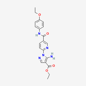 ethyl 5-amino-1-(5-{[(4-ethoxyphenyl)amino]carbonyl}pyridin-2-yl)-1H-pyrazole-4-carboxylate