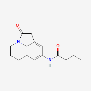 molecular formula C15H18N2O2 B2570196 N-(2-oxo-2,4,5,6-tetrahydro-1H-pyrrolo[3,2,1-ij]quinolin-8-yl)butyramide CAS No. 898436-52-7