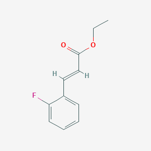 molecular formula C11H11FO2 B2570204 ethyl (E)-3-(2-fluorophenyl)prop-2-enoate CAS No. 1379666-57-5; 348-13-0; 89760-42-9
