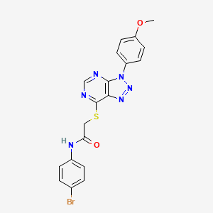 molecular formula C19H15BrN6O2S B2570212 N-(4-bromophenyl)-2-((3-(4-methoxyphenyl)-3H-[1,2,3]triazolo[4,5-d]pyrimidin-7-yl)thio)acetamide CAS No. 863500-35-0
