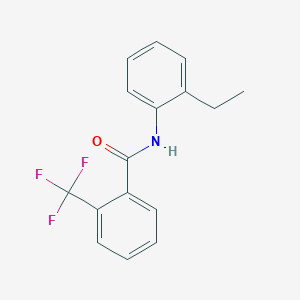 molecular formula C16H14F3NO B257023 N-(2-ethylphenyl)-2-(trifluoromethyl)benzamide 