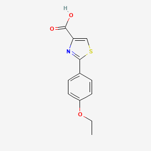 molecular formula C12H11NO3S B2570230 2-(4-Ethoxyphenyl)-1,3-thiazole-4-carboxylic acid CAS No. 147046-37-5