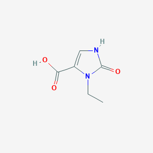 molecular formula C6H8N2O3 B2570238 1-ethyl-2-hydroxy-1H-imidazole-5-carboxylic acid CAS No. 1368842-19-6