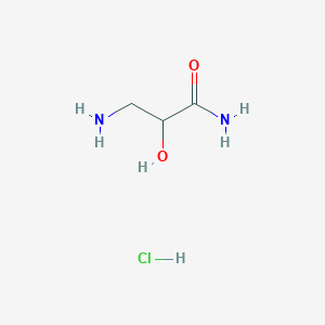 molecular formula C3H9ClN2O2 B2570247 3-Amino-2-hydroxypropanamide hydrochloride CAS No. 1795284-20-6