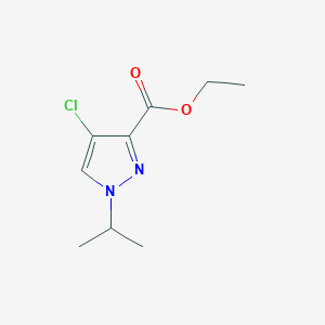 molecular formula C9H13ClN2O2 B2570249 ethyl 4-chloro-1-isopropyl-1H-pyrazole-3-carboxylate CAS No. 1856087-05-2
