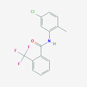 molecular formula C15H11ClF3NO B257025 N-(5-chloro-2-methylphenyl)-2-(trifluoromethyl)benzamide 