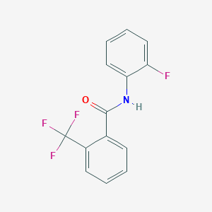 molecular formula C14H9F4NO B257028 N-(2-fluorophenyl)-2-(trifluoromethyl)benzamide 