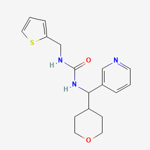 molecular formula C17H21N3O2S B2570285 1-(吡啶-3-基(四氢-2H-吡喃-4-基)甲基)-3-(噻吩-2-基甲基)脲 CAS No. 2034259-65-7