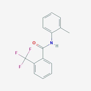 molecular formula C15H12F3NO B257029 N-(2-methylphenyl)-2-(trifluoromethyl)benzamide 