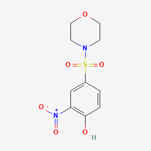 molecular formula C10H12N2O6S B2570299 4-(Morpholine-4-sulfonyl)-2-nitrophenol CAS No. 722464-49-5