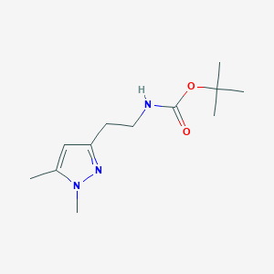 molecular formula C12H21N3O2 B2570329 叔丁基（2-(1,5-二甲基-1H-吡唑-3-基)乙基）氨基甲酸酯 CAS No. 2034453-86-4