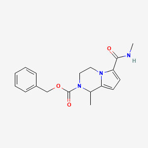 molecular formula C18H21N3O3 B2570335 benzyl 1-methyl-6-(methylcarbamoyl)-1H,2H,3H,4H-pyrrolo[1,2-a]pyrazine-2-carboxylate CAS No. 1049872-76-5