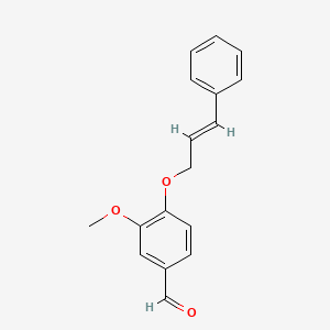 molecular formula C17H16O3 B2570349 3-methoxy-4-{[(2E)-3-phenylprop-2-en-1-yl]oxy}benzaldehyde CAS No. 1055421-74-3