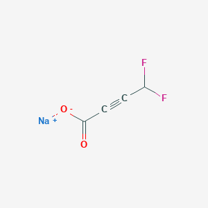 molecular formula C4HF2NaO2 B2570353 Sodium;4,4-difluorobut-2-ynoate CAS No. 2453323-39-0