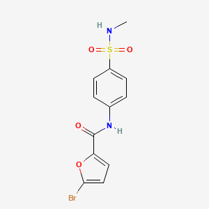 molecular formula C12H11BrN2O4S B2570358 5-bromo-N-[4-(methylsulfamoyl)phenyl]furan-2-carboxamide CAS No. 853744-64-6