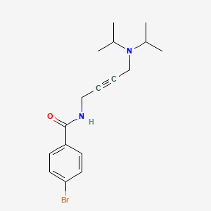 molecular formula C17H23BrN2O B2570362 4-溴-N-(4-(二异丙氨基)丁-2-炔-1-基)苯甲酰胺 CAS No. 1421584-68-0