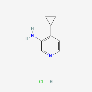 molecular formula C8H11ClN2 B2570382 盐酸4-环丙基吡啶-3-胺 CAS No. 1383851-95-3