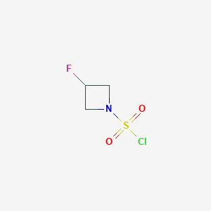 molecular formula C3H5ClFNO2S B2570385 3-氟代氮环丙烷-1-磺酰氯 CAS No. 1411940-38-9